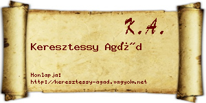 Keresztessy Agád névjegykártya